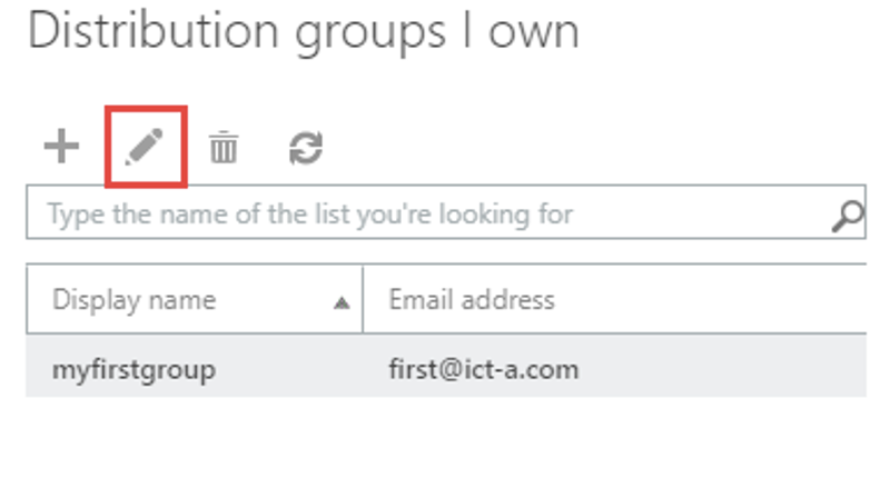 2. Edit distribution groups I own