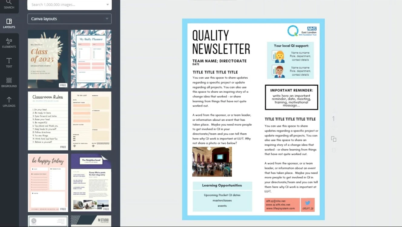 Canva Newsletter Design