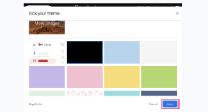 Dark mode gmail select save