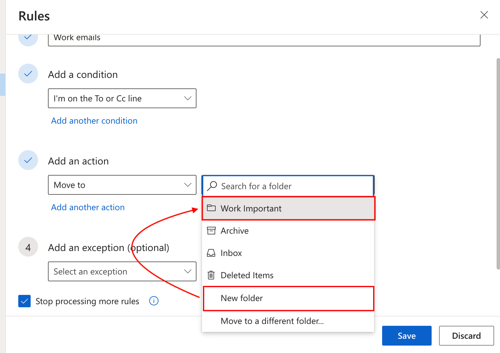 Outlook incoming emails into specific folders automatically other